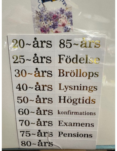 GRATULATIONSKORT FLAGGA SEDELFACK