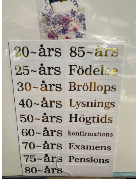 GRATULATIONSKORT FLAGGA SEDELFACK