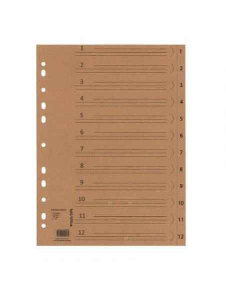 REGISTER 1-12 KRAFTPAPPER