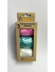 PRESENTSNÖRE 3P PASTELL 5MM X10M