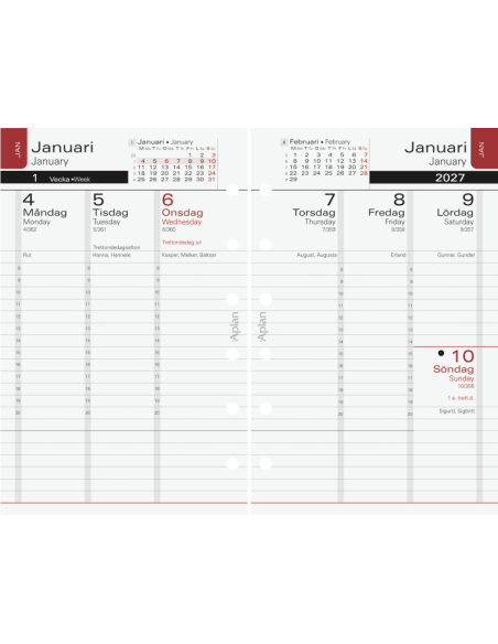 26-27 APLAN POCKET EXECUTIVE REFILL 18MÅN