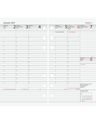 26-27 APLAN DIARY MANAGER REFILL 18MÅN