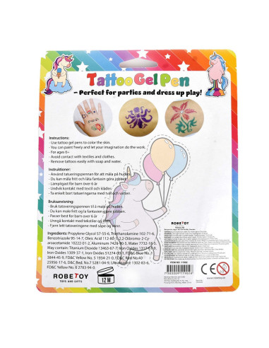 TATTOO GEL PEN 12-PACK