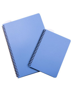 KOLLEGIEBLOCK A5 PLASTOMSLAG BLÅ