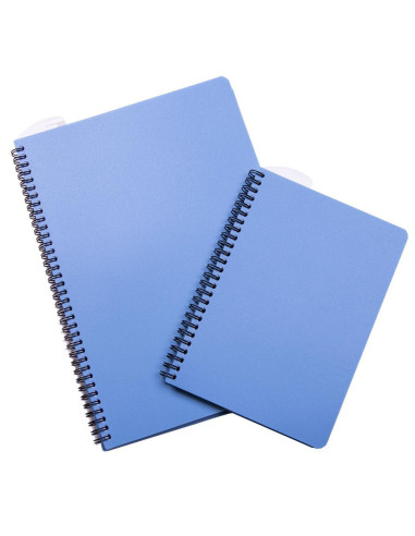 KOLLEGIEBLOCK A5 PLASTOMSLAG BLÅ