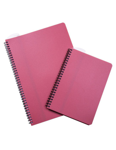 KOLLEGIEBLOCK A5 PLASTOMSLAG RÖD