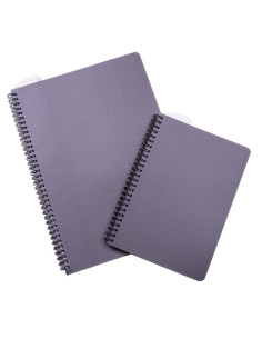 KOLLEGIEBLOCK A5 PLASTOMSLAG GRÅ