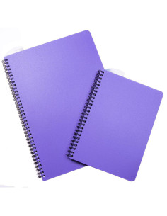 KOLLEGIEBLOCK A5 PLASTOMSLAG LILA