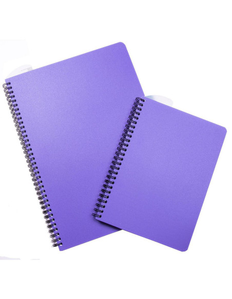 KOLLEGIEBLOCK A5 PLASTOMSLAG LILA