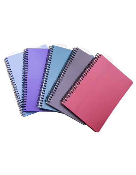 KOLLEGIEBLOCK A5 PLASTOMSLAG BLÅ