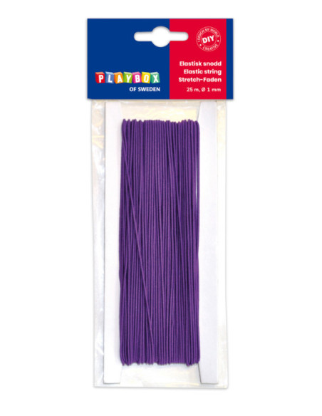 ELASTISK SNODD LILA 25M