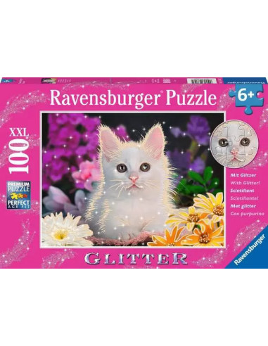 100B WHITE KITTEN GLITTER