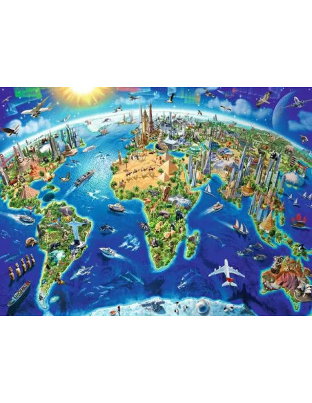 200B WORLD LANDMARKS MAP