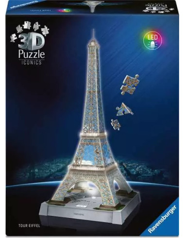 243B 3D ICONIC LA TOUR EIFFEL W LIGHT