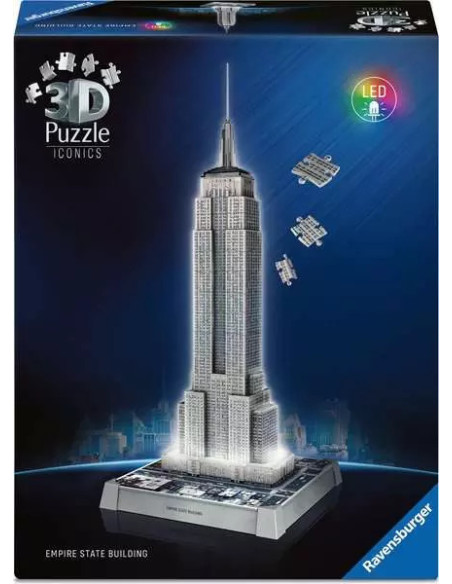 241B 3D ICONIC EMPIRE STATE W LIGHT