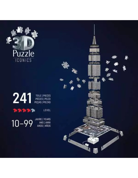 241B 3D ICONIC EMPIRE STATE W LIGHT