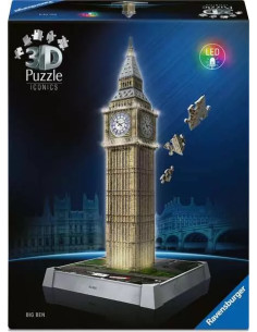 235B 3D ICONIC BIG BEN W LIGHT
