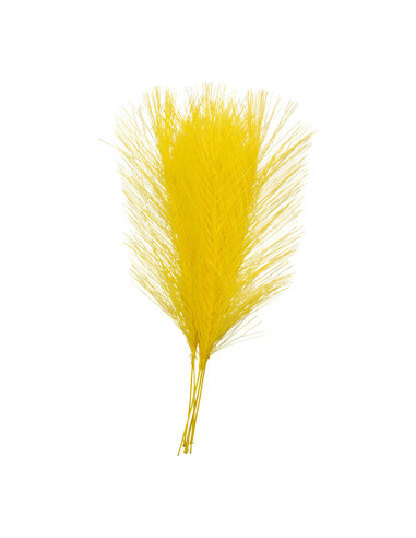 FJÄDRAR SYNTETISK GUL 5P