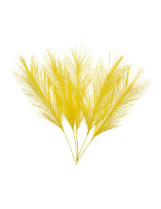 FJÄDRAR SYNTETISK GUL 5P 2