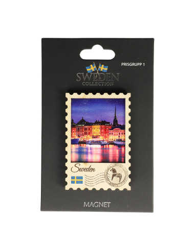 SOUVENIR MAGNET TRÄ STHLM