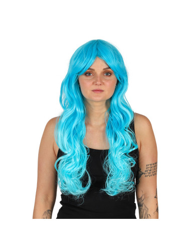 PERUK LONG BLUE HAIR