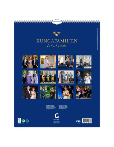 2027 KUNGAFAMILJEN VÄGGKALENDER