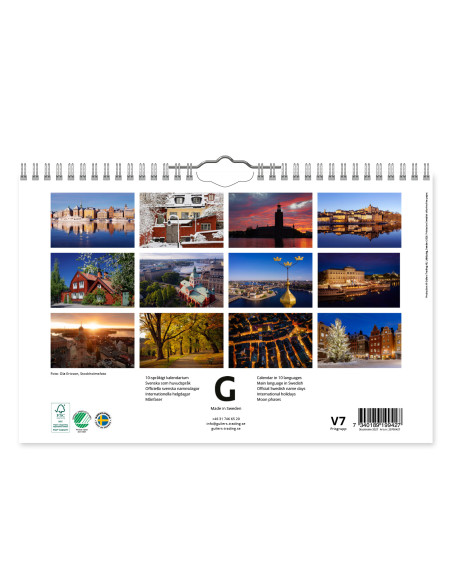 2027 STOCKHOLM VÄGGKALENDER