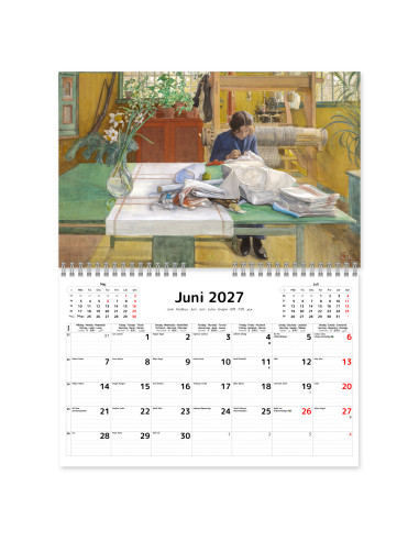 2027 CARL LARSSON VÄGGKALENDER