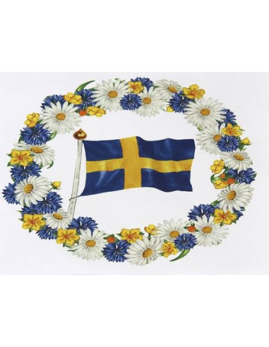 SERVETT KRANS FLAGGA