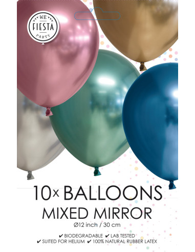 BALLONGER CHROME 30CM 10P
