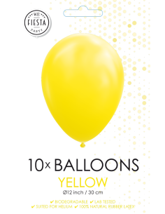 BALLONGER GUL 30CM 10P