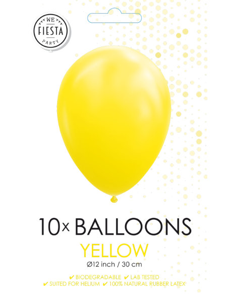 BALLONGER GUL 30CM 10P