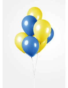 BALLONGER GUL O BLÅ 30CM 10P 2
