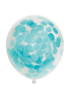 BALLONGER KONFETTI BLÅ  6P